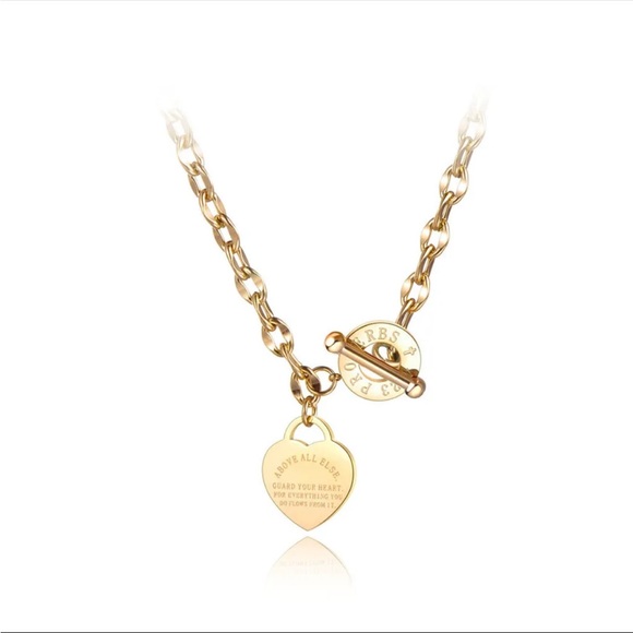 2 Piece Set! Choker & Bracelet Proverbs 4:23 Heart - Picture 2 of 13